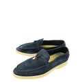 Loro Piana Midnight Blue Summer Charms Walk Loafers 36.5