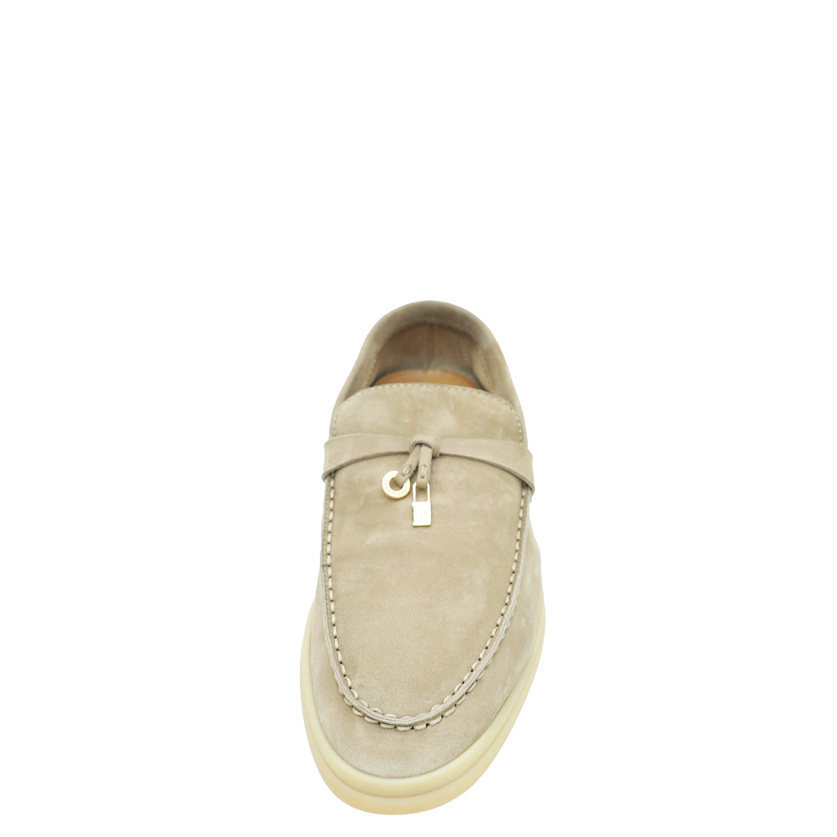 Loro Piana Sandstone Summer Charms Walk Loafers 37.5