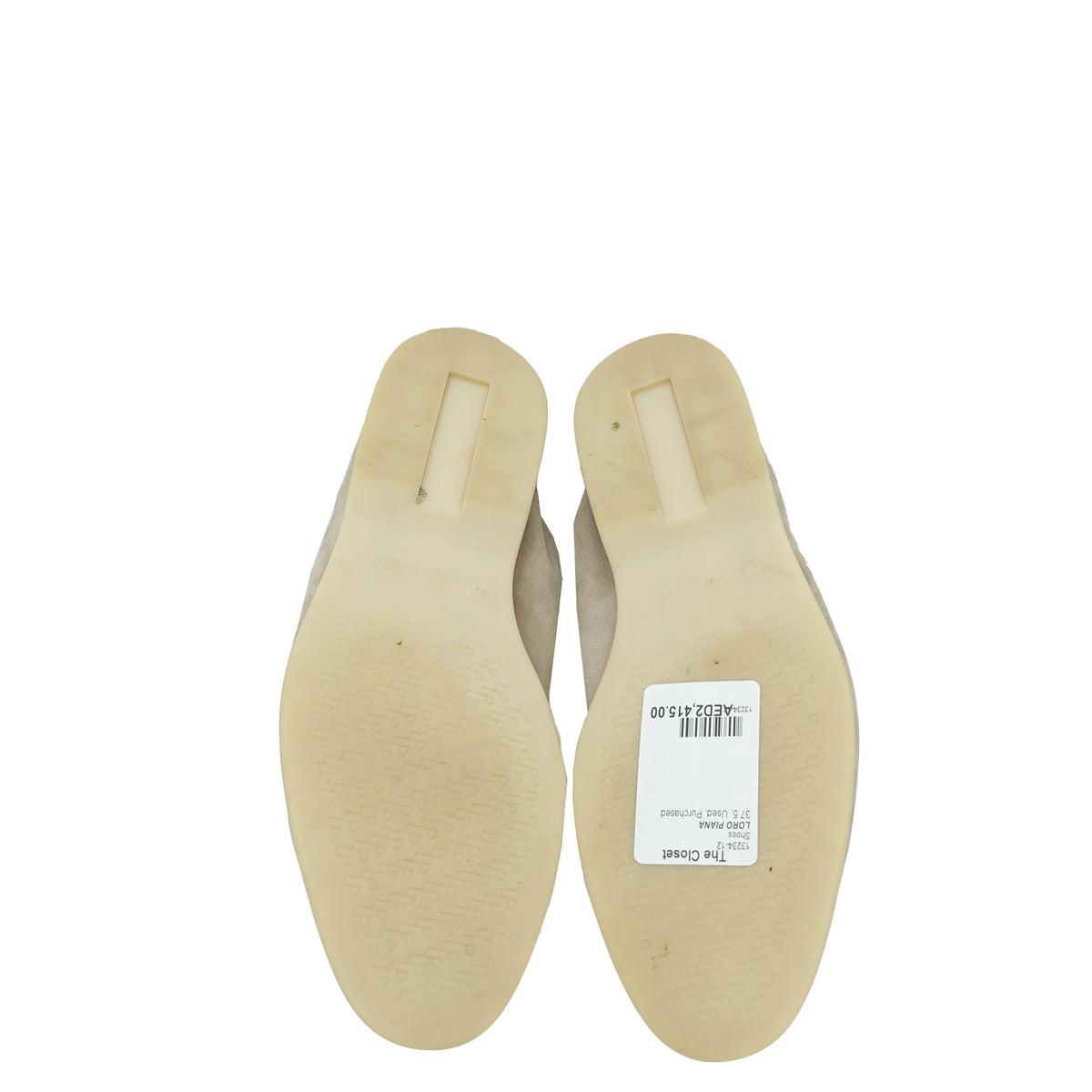 Loro Piana Sandstone Summer Charms Walk Loafers 37.5