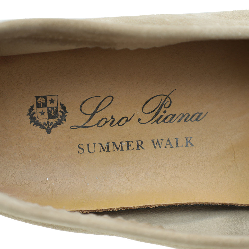 Loro Piana Sandstone Summer Charms Walk Loafers 37.5