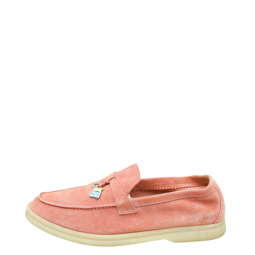 Loro Piana Flowering Cherry Special Edition Summer Walk Charms Loafers 37.5