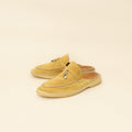Loro Piana Beige Babouche Charms Walk Loafer 37.5