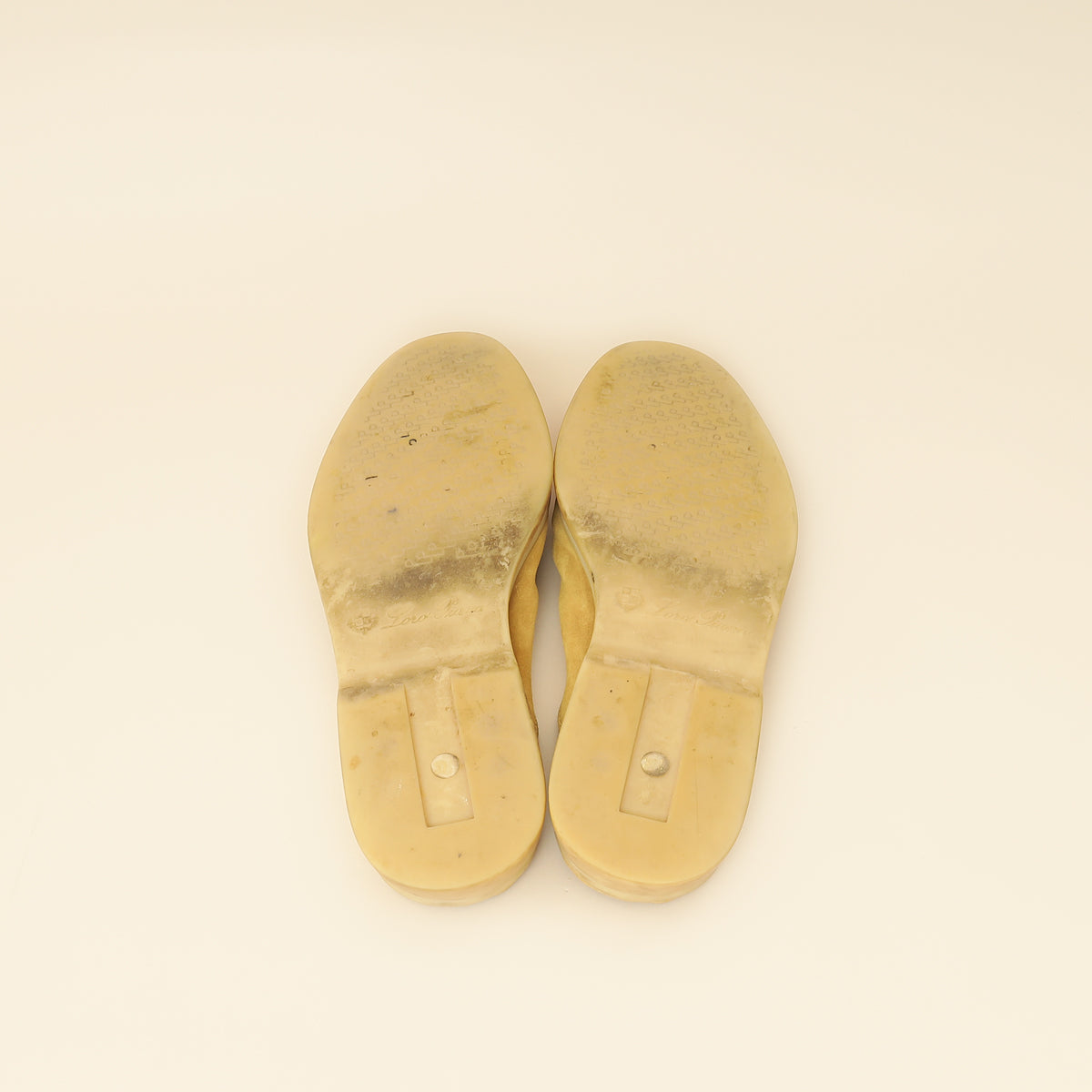 Loro Piana Beige Babouche Charms Walk Loafer 37.5