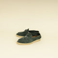 Loro Piana Green Glass Summer Charms Walk Loafers 37