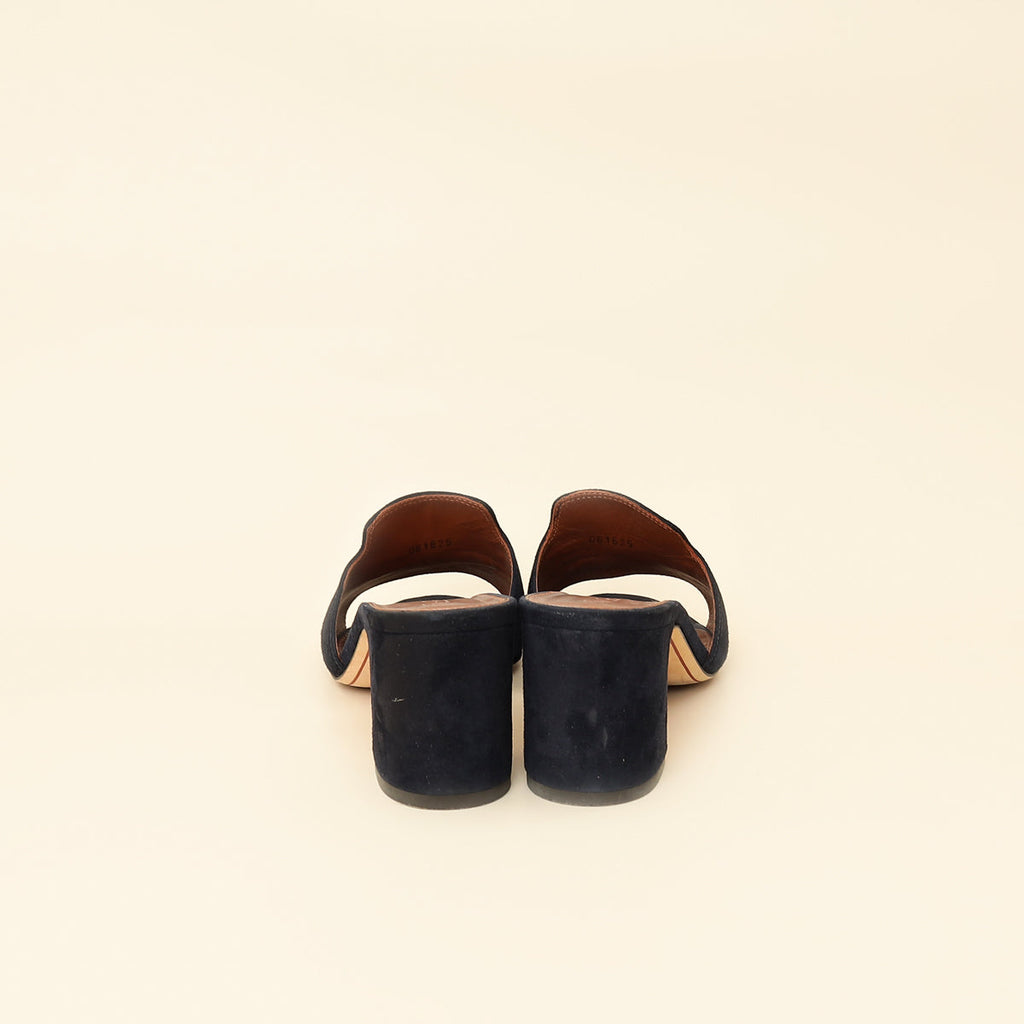 Loro Piana Navy Blue Summer Charms Sandal 37