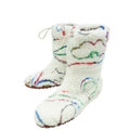 Loro Piana Ancient Paper Multicolor Embroidered Shearling Quinn Ankle Boots 38