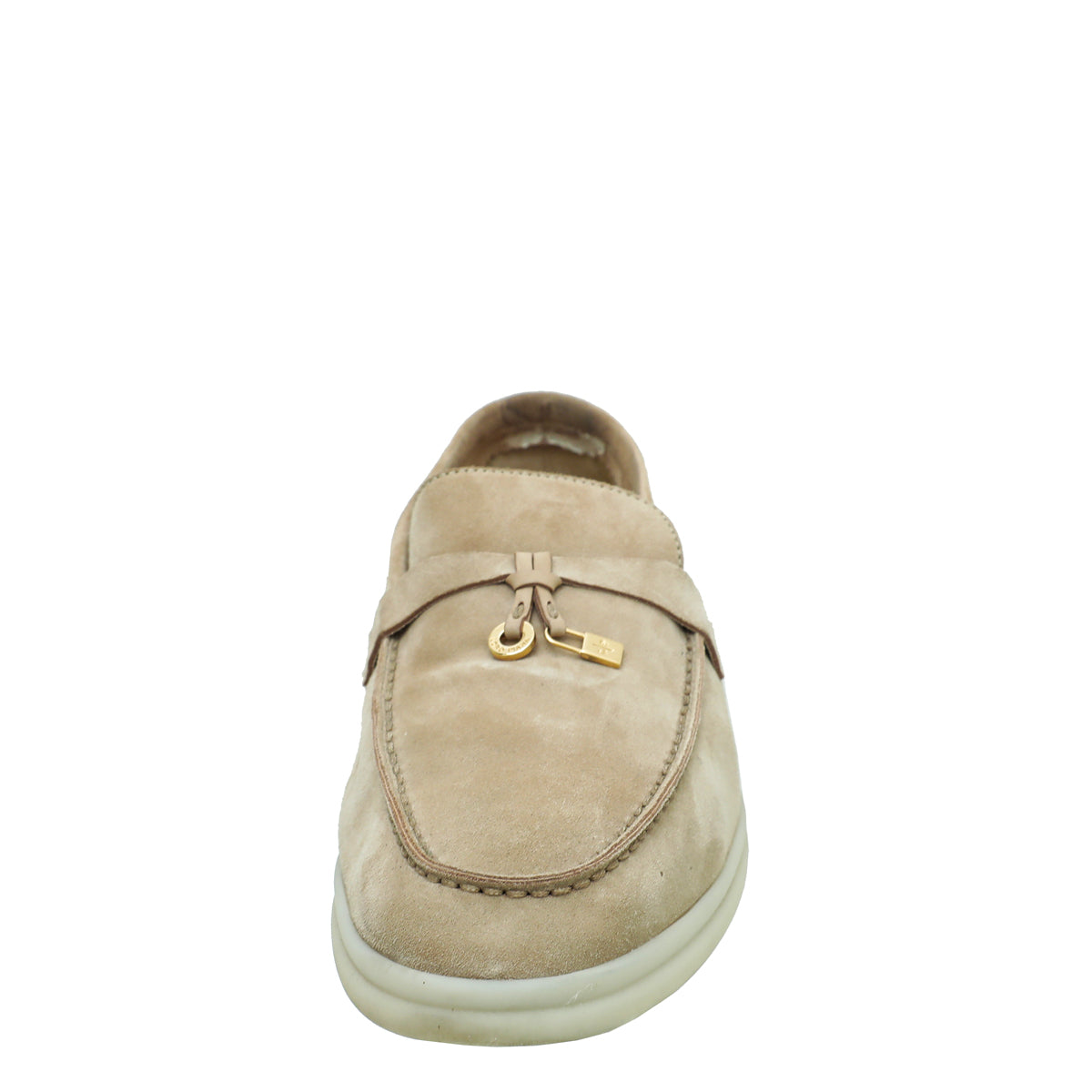 Loro Piana Sand Summer Charms Walk Loafers 38