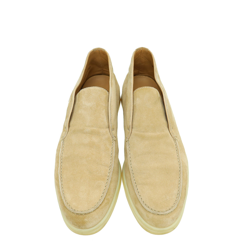 Loro Piana Sandstone Suede Open Walk Chukka Boots 38