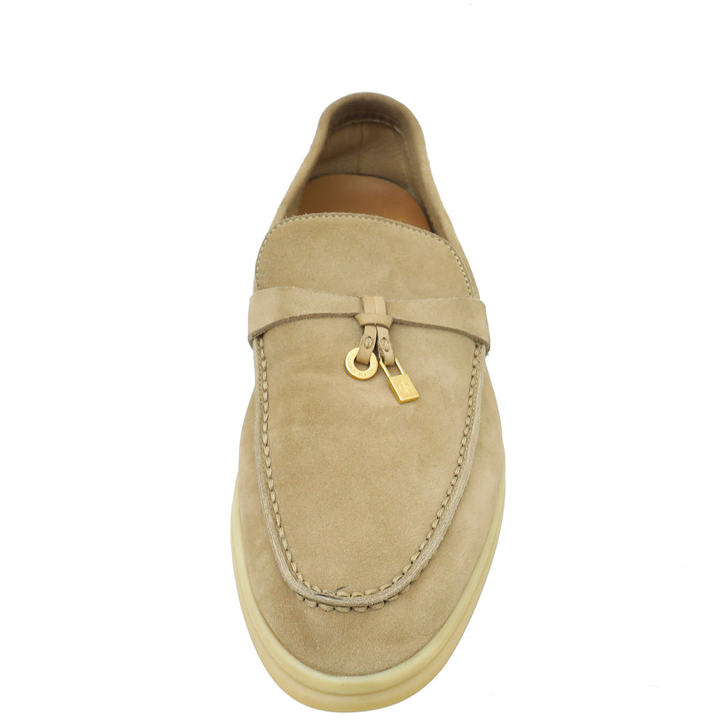 Loro Piana Beige Summer Charm Walk Loafer 38