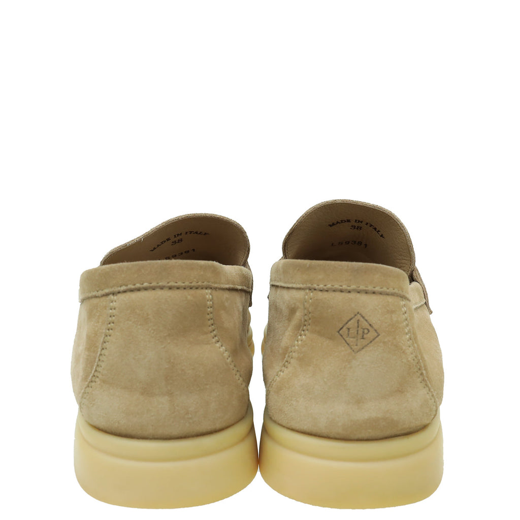 Loro Piana Beige Summer Charm Walk Loafer 38