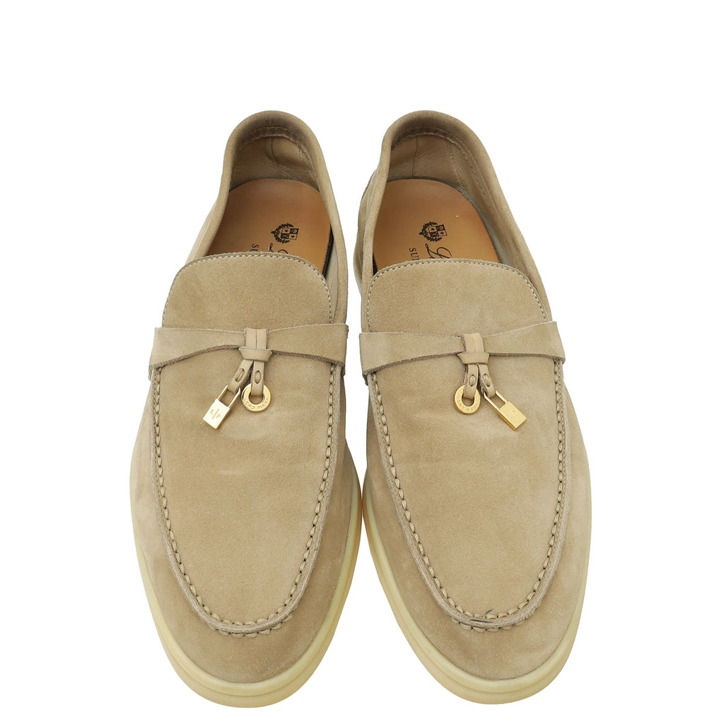 Loro Piana Beige Summer Charm Walk Loafer 38