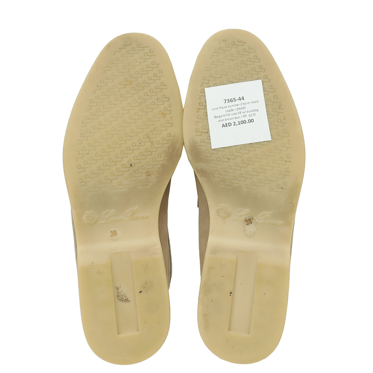 Loro Piana Beige Summer Charm Walk Loafer 38