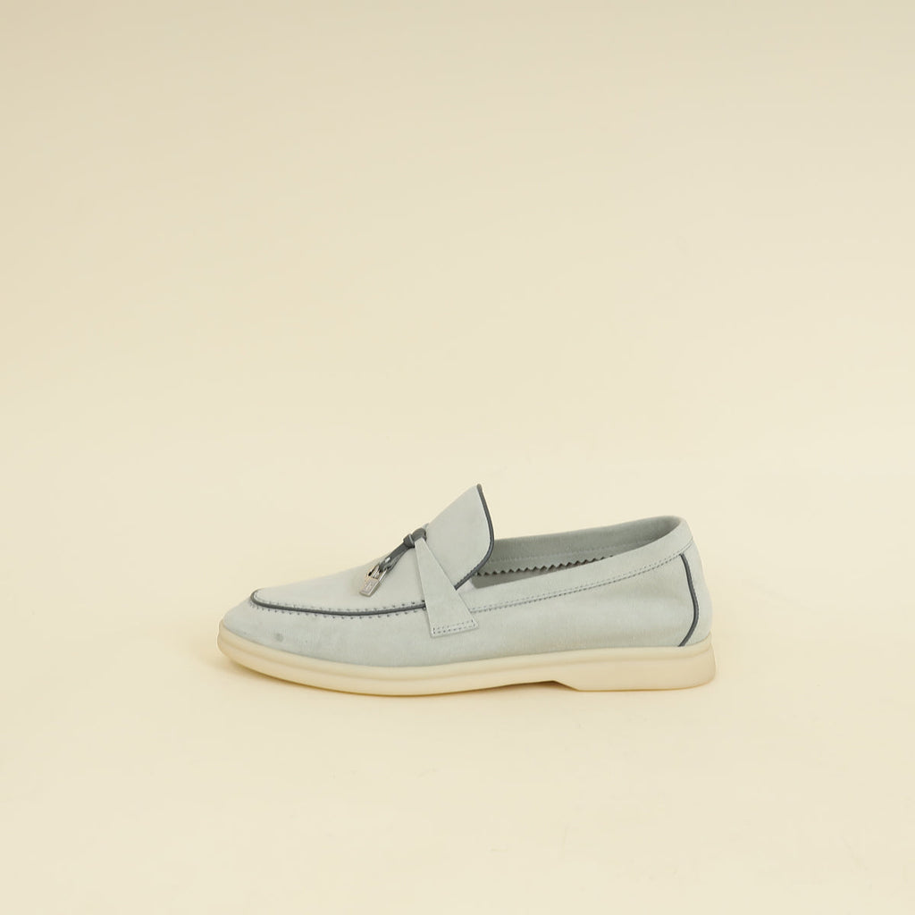Loro Piana Eucalyptus Summer Charms Walk Loafers 36