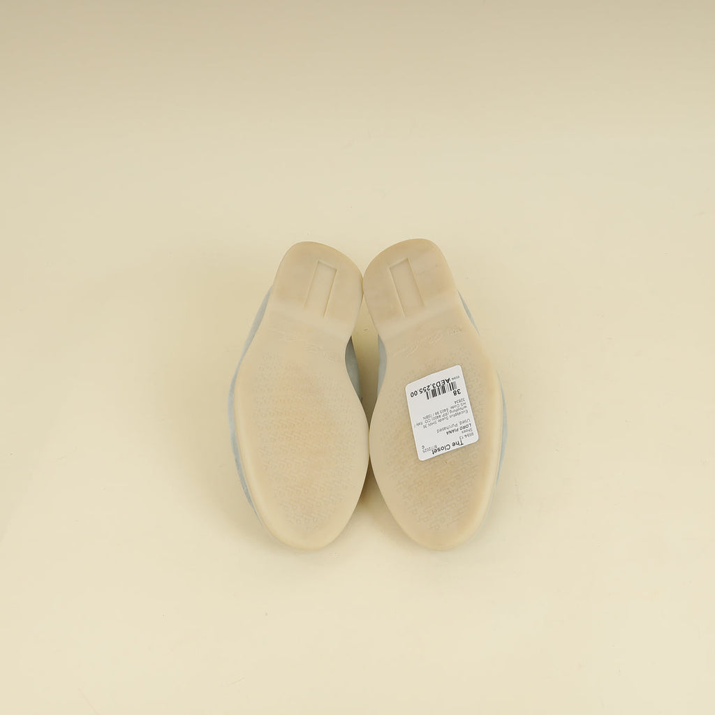 Loro Piana Eucalyptus Summer Charms Walk Loafers 36