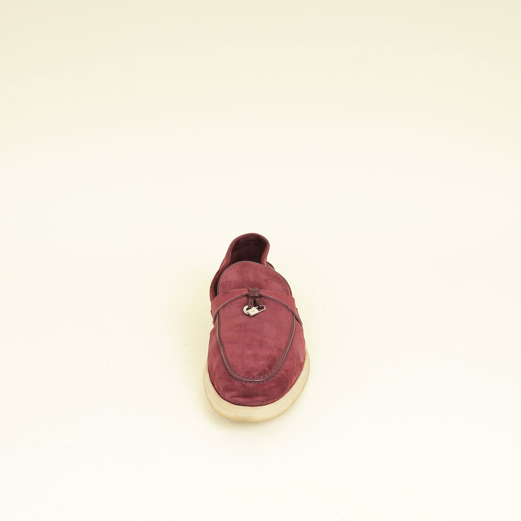 Loro Piana Wild Plum Summer Charms Walk Loafers 39.5