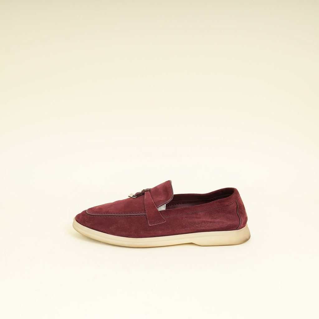 Loro Piana Wild Plum Summer Charms Walk Loafers 39.5