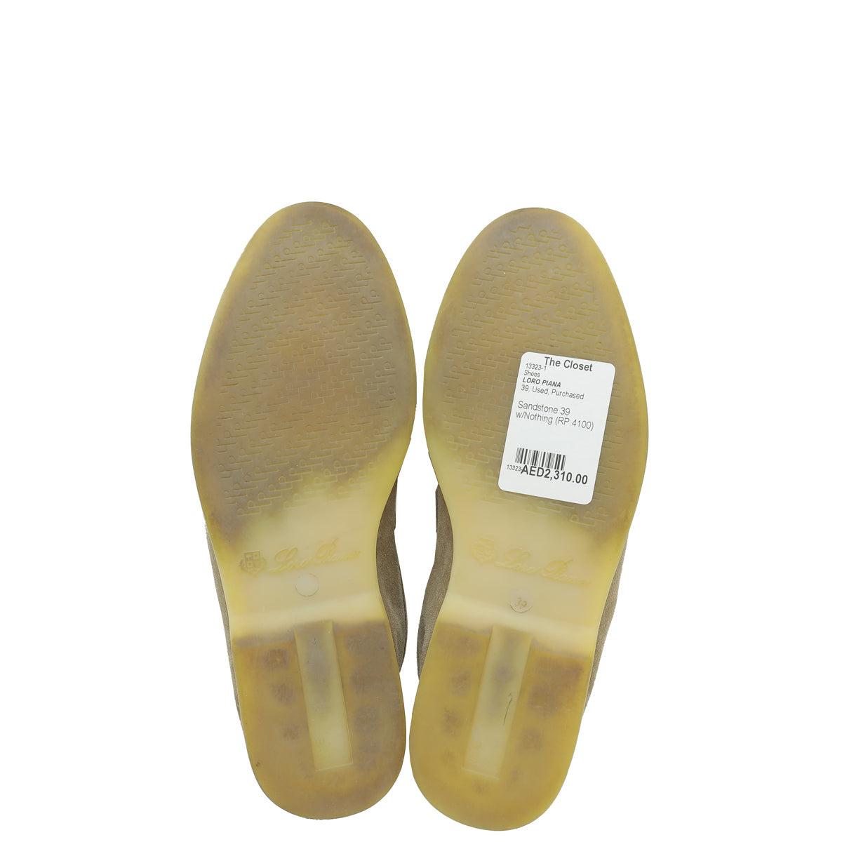 Loro Piana Sandstone Summer Charms Walk Loafers 39