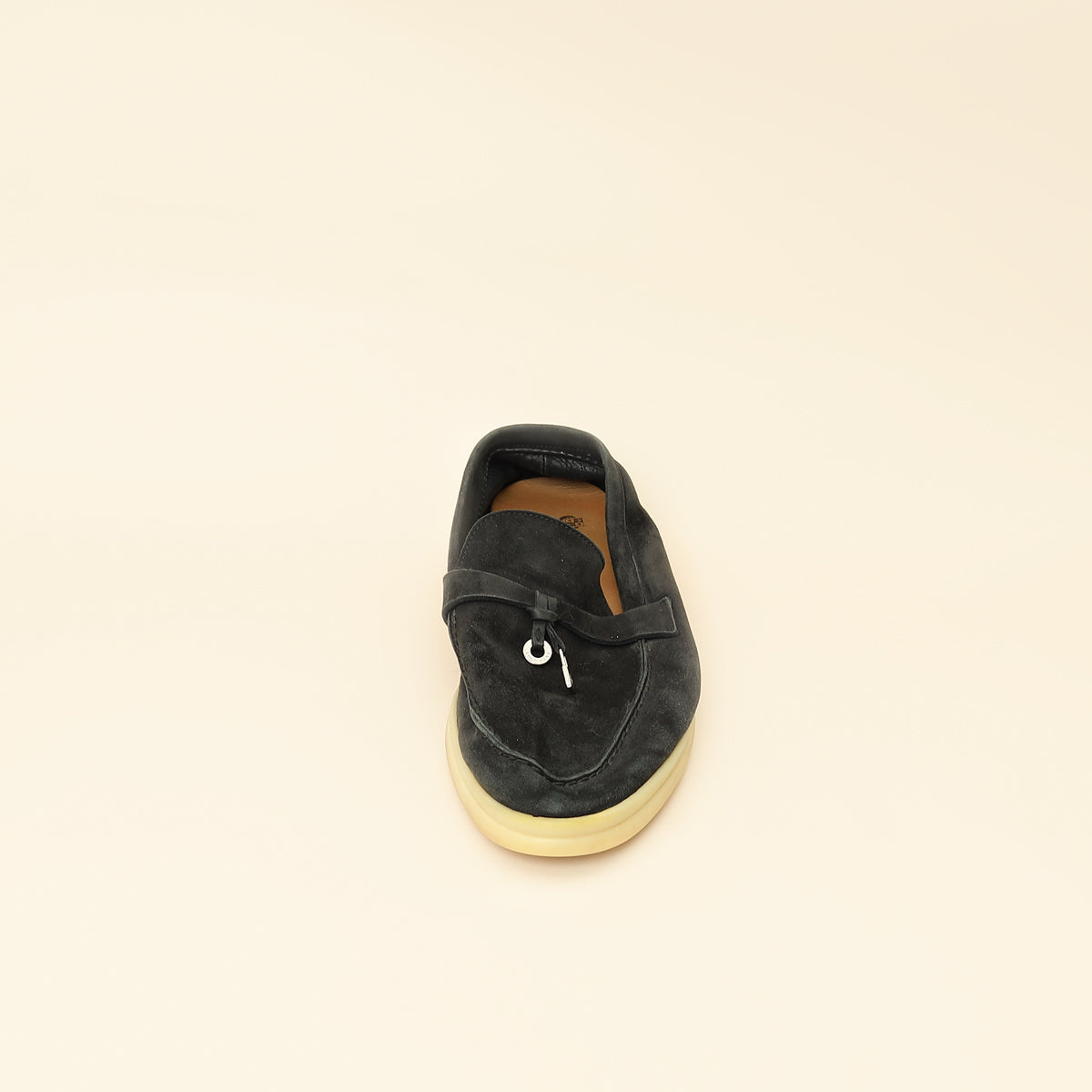 Loro Piana Black Summer Charms Walk Loafers 39