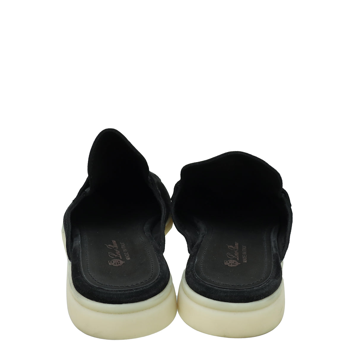 Loro Piana Black Babouche Charms Walk Mocassin Slipper 39