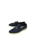 Loro Piana Navy Blue Summer Charm Walk Loafers 39