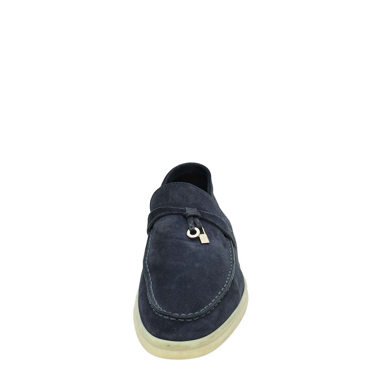 Loro Piana Navy Blue Summer Charm Walk Loafers 39