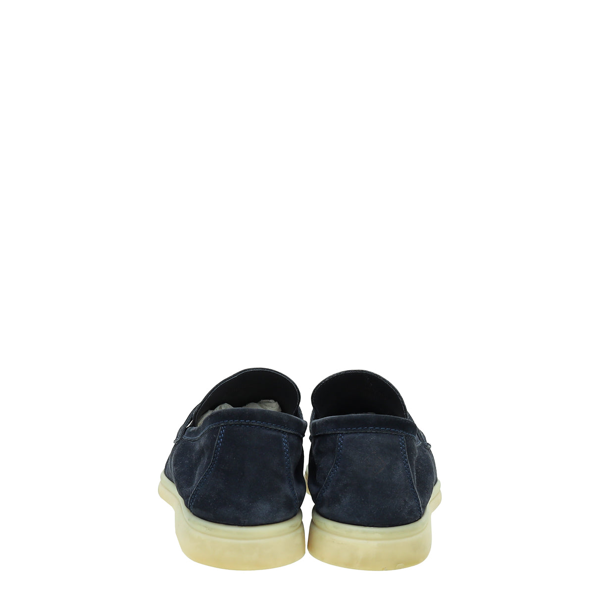 Loro Piana Navy Blue Summer Charm Walk Loafers 39