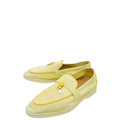 Loro Piana Light Yellow Summer Charms Walk Loafers 40