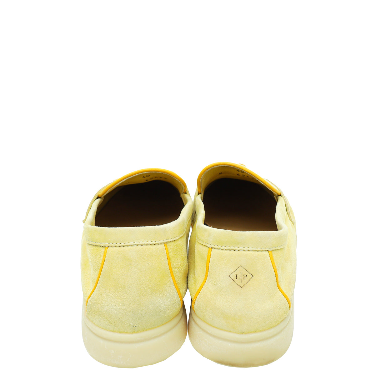 Loro Piana Light Yellow Summer Charms Walk Loafers 40