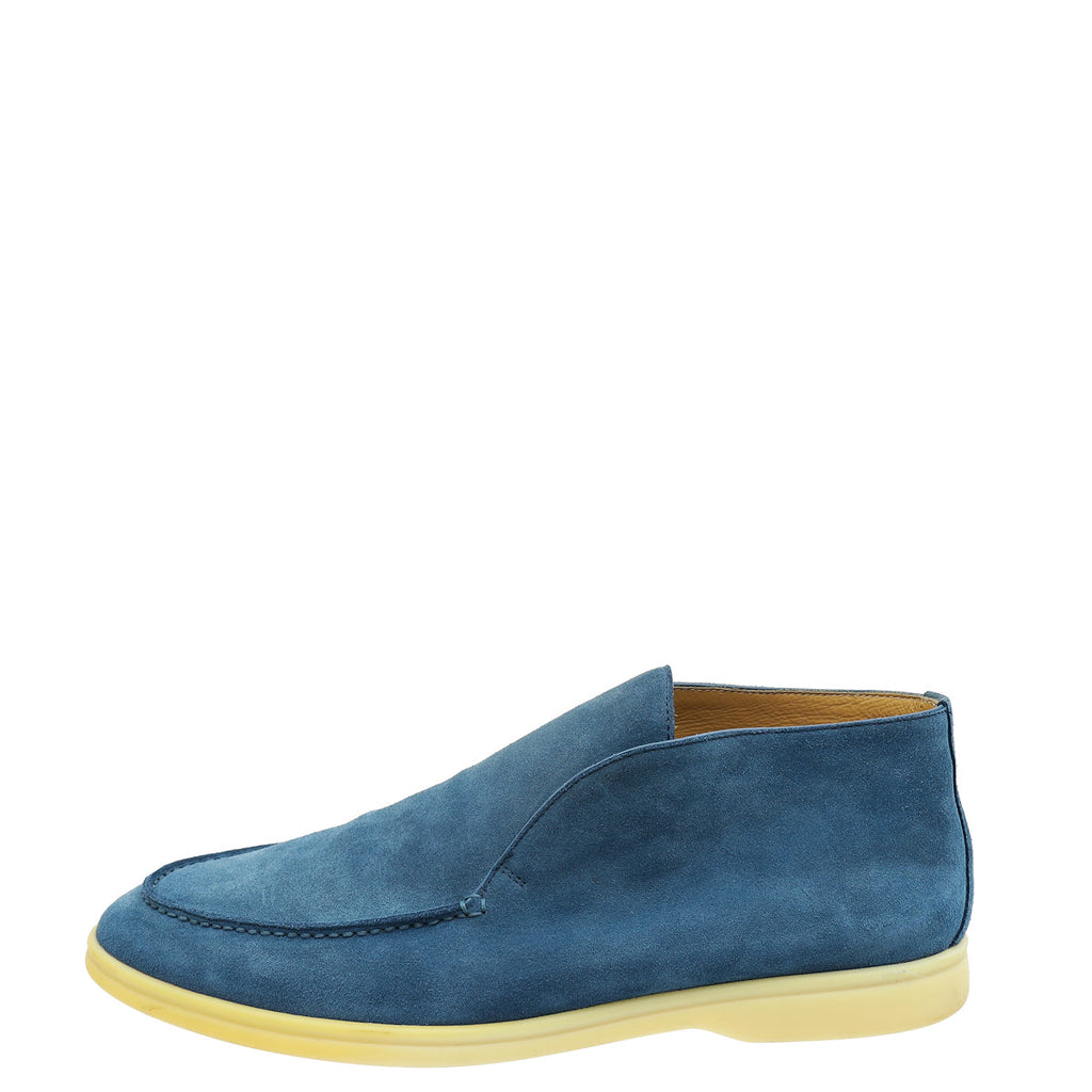 Loro Piana Dark Cyan Open Walk Ankle Boot 40