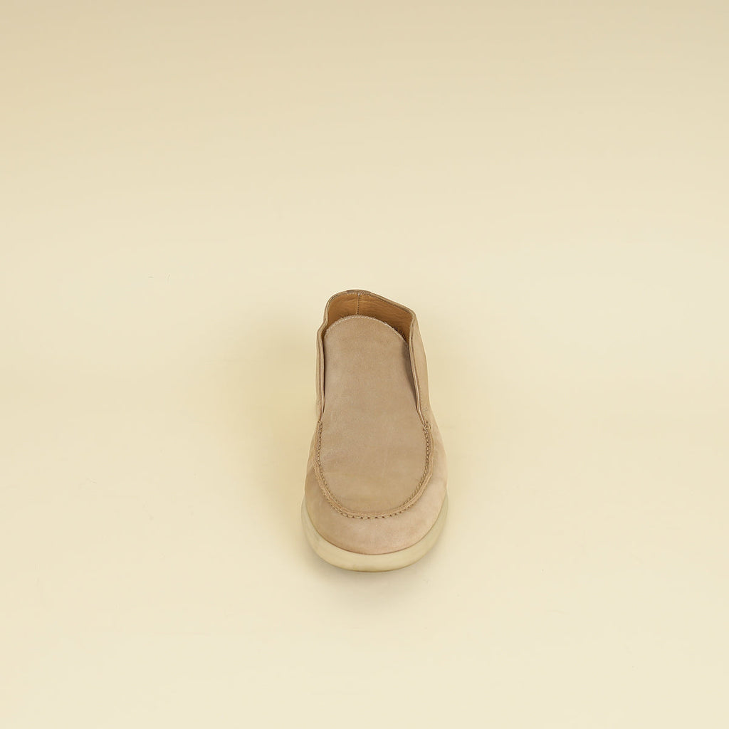 Loro Piana Sandstone Open Walk Suede Ankle Boot 41