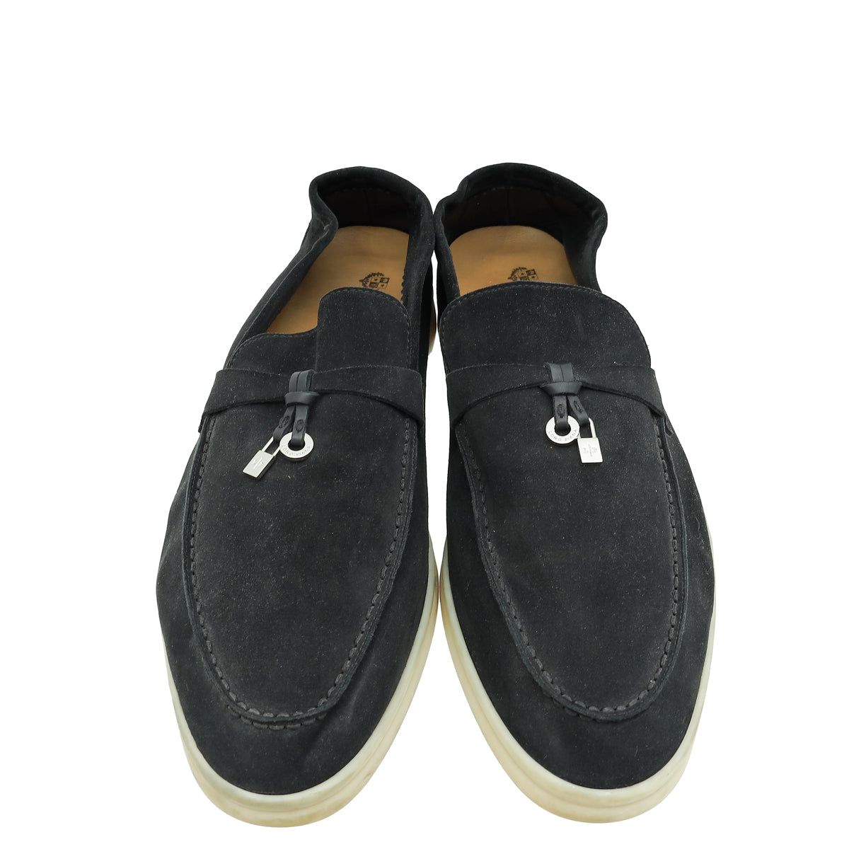 Loro Piana Black Summer Charms Walk Loafer 42