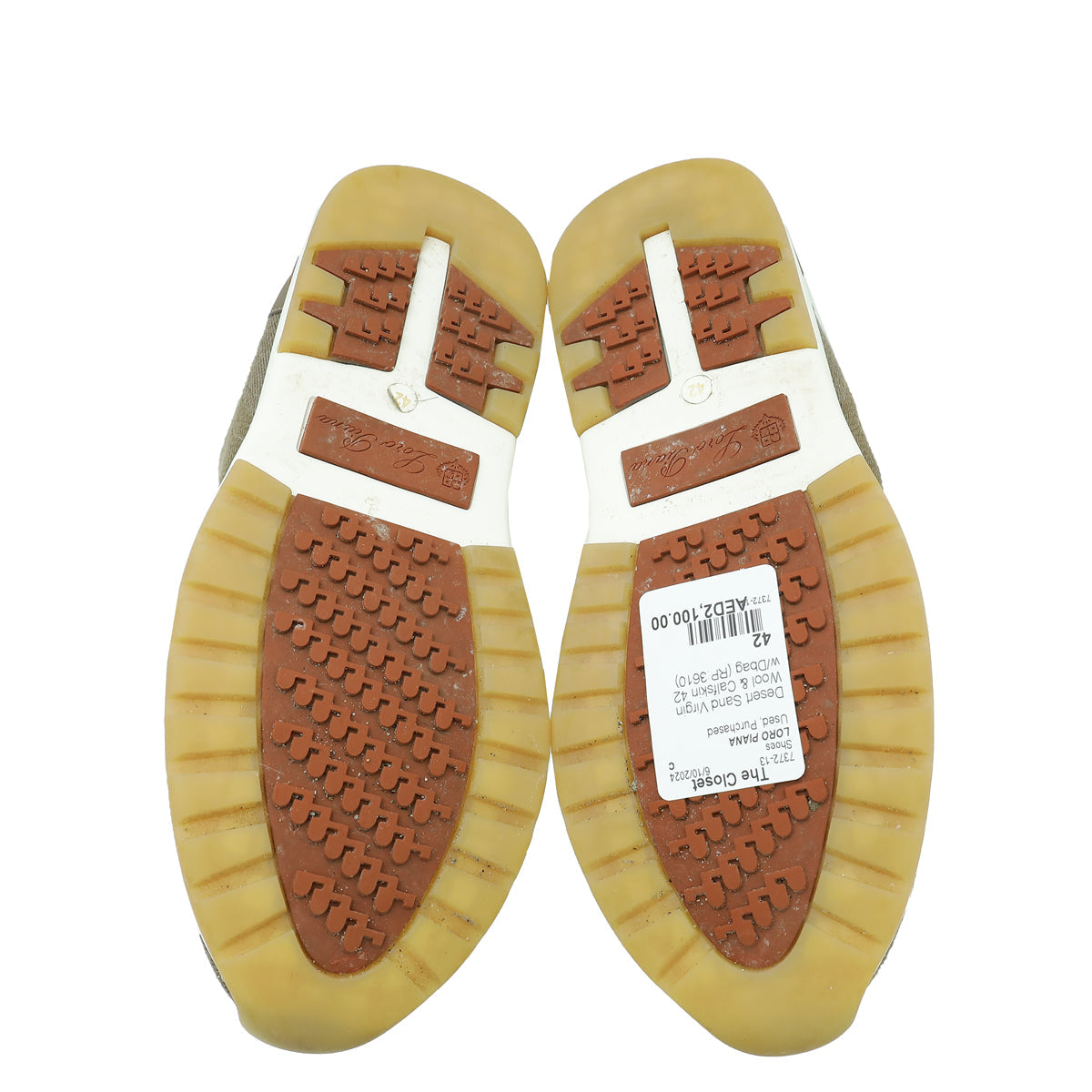 Loro Piana Desert Sand Virgin 360 Lp Flexy Walk Sneaker 42