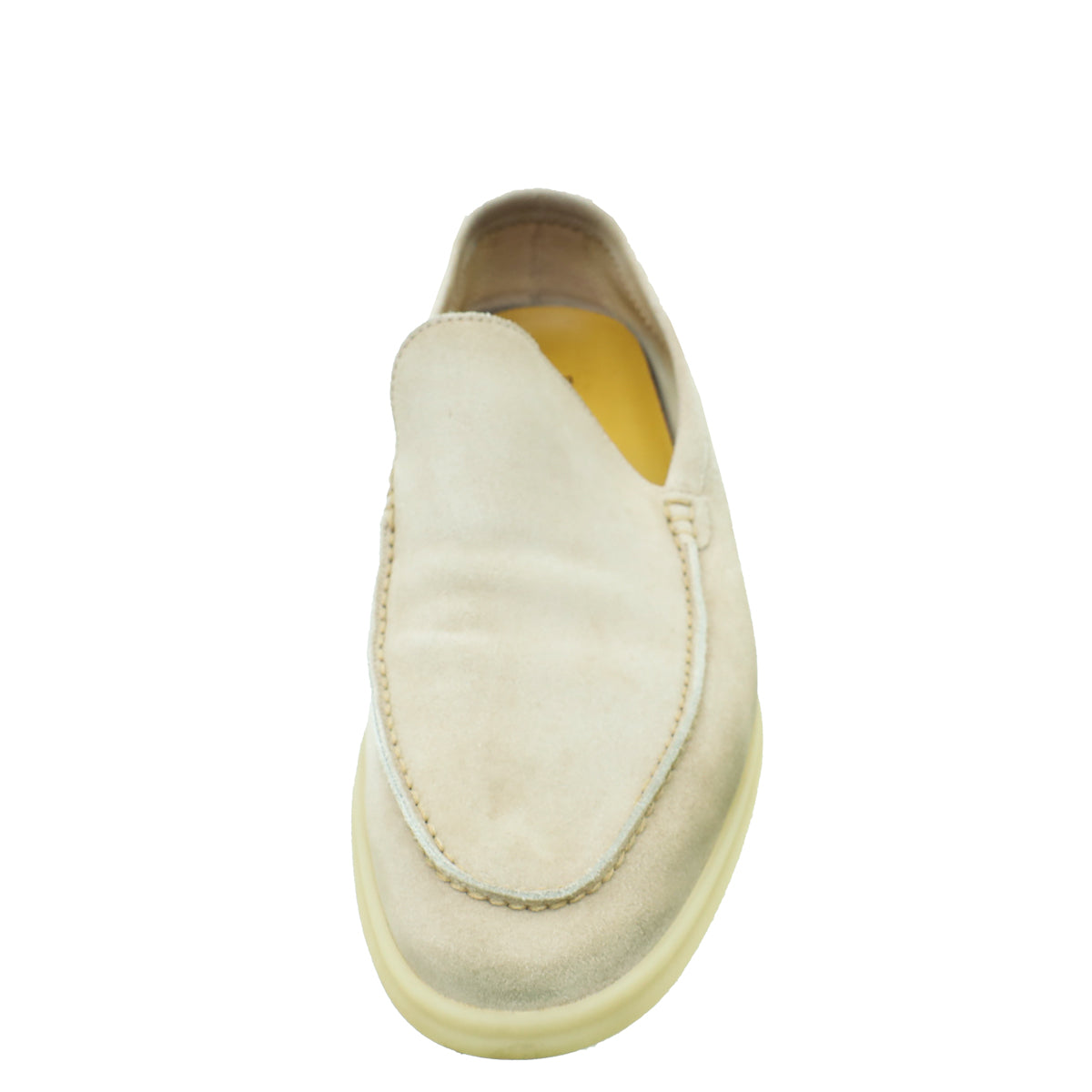 Loro Piana Pearl Gray Summer Walk Loafers 43