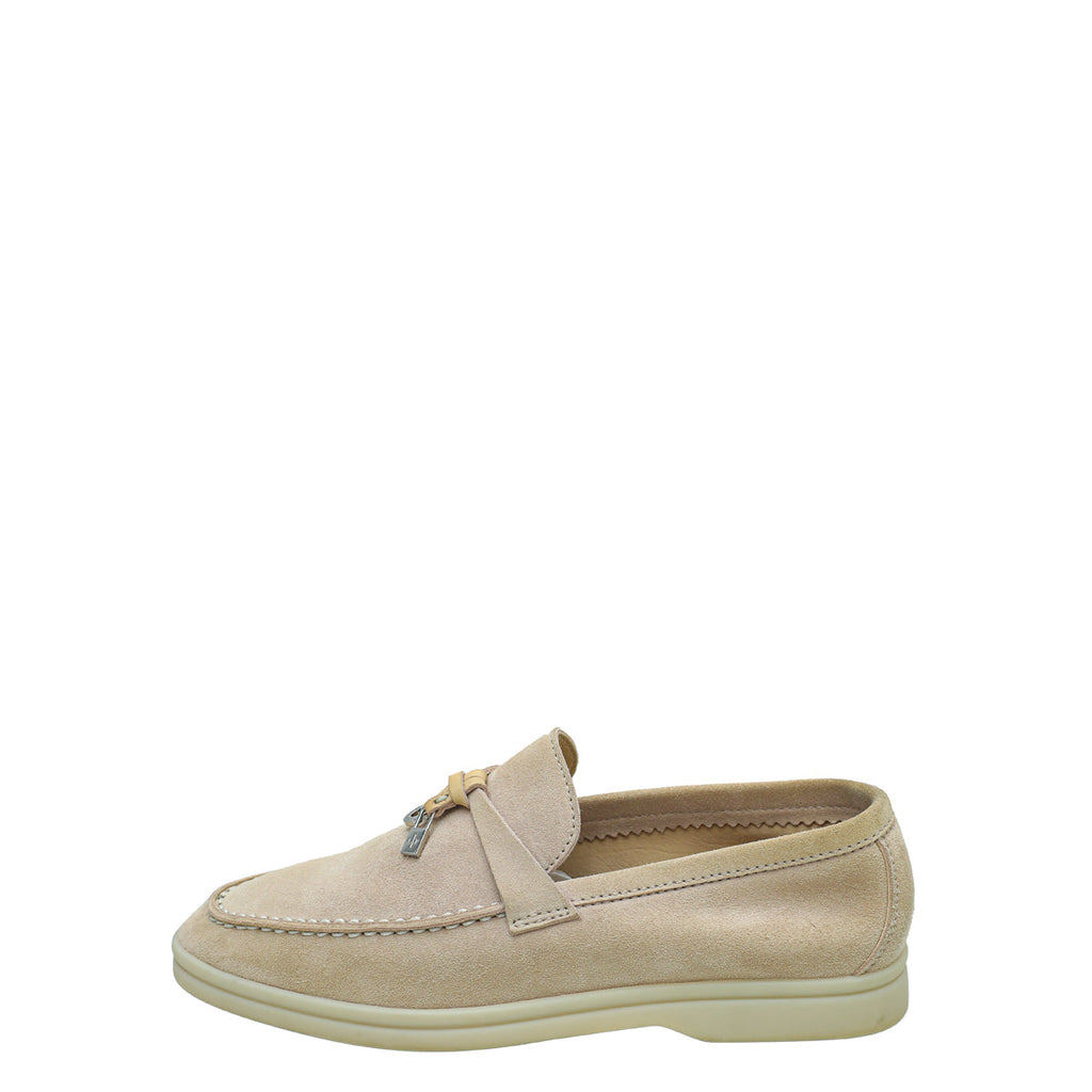 Loro Piana Strawberry Frosting Summer Charms Moccasin 35.5