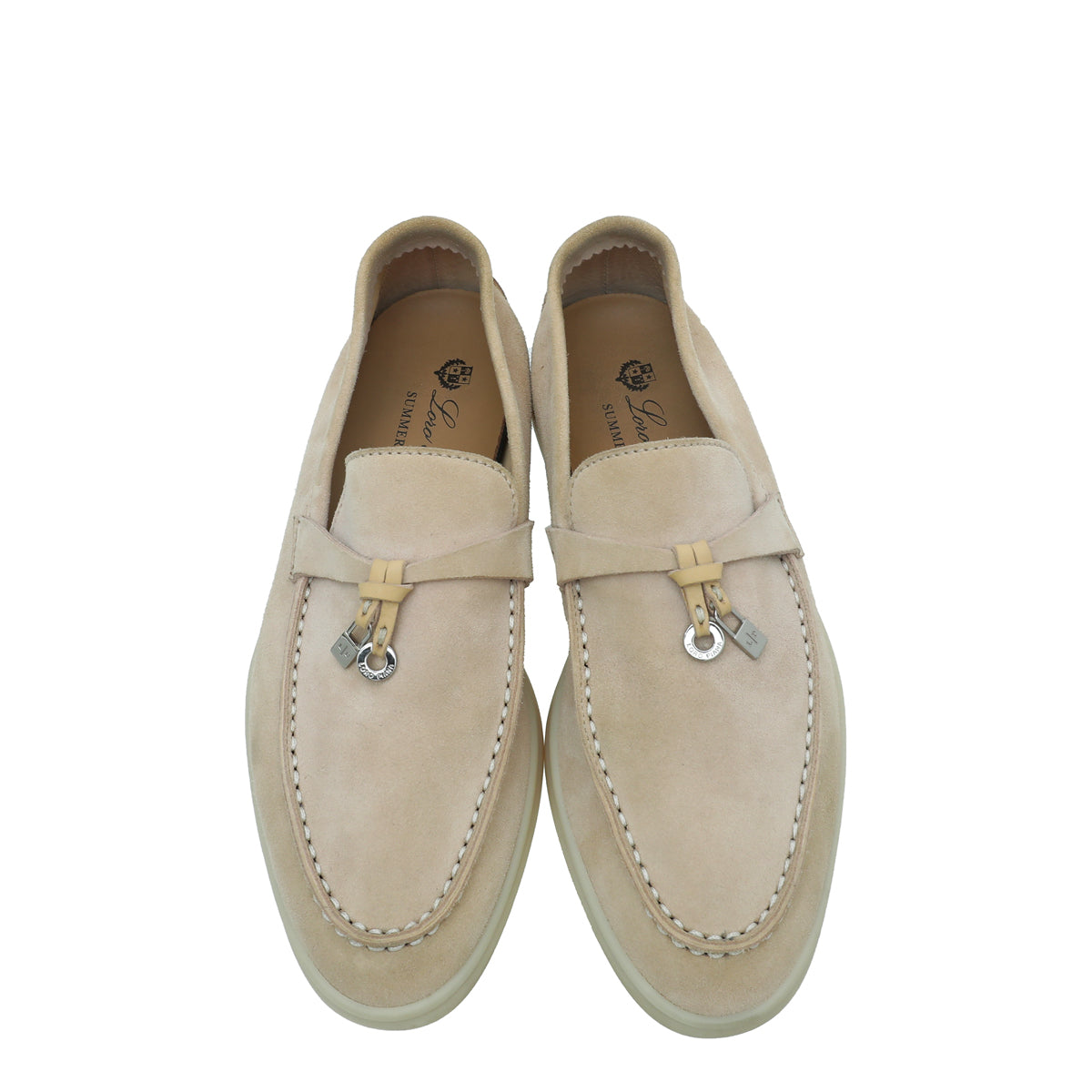 Loro Piana Strawberry Frosting Summer Charms Moccasin 35.5