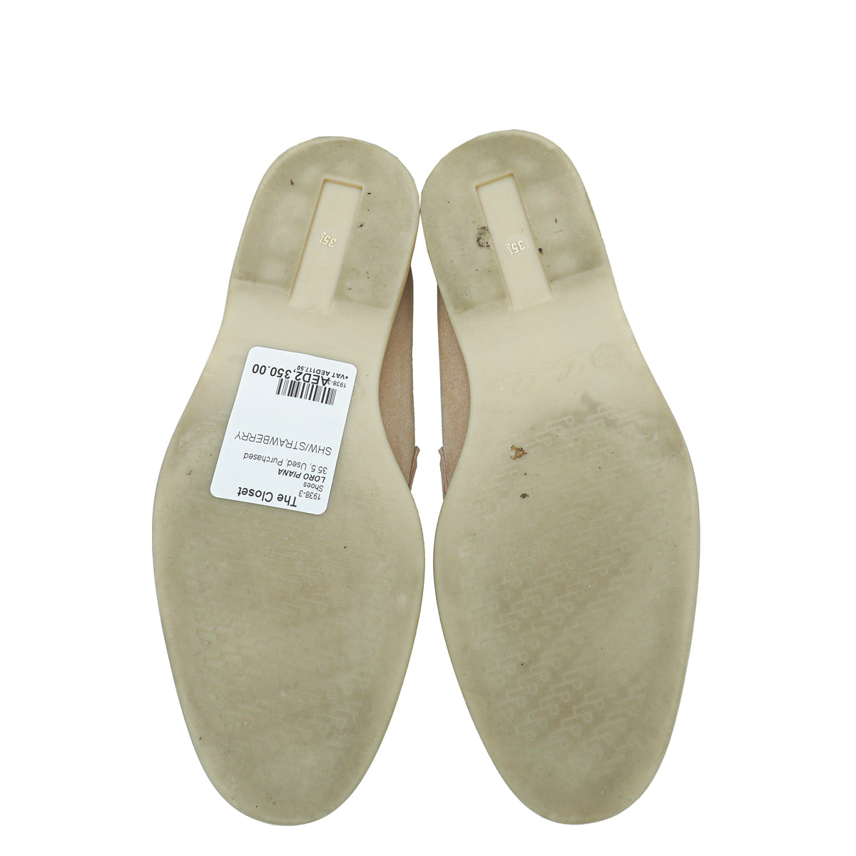 Loro Piana Strawberry Frosting Summer Charms Moccasin 35.5