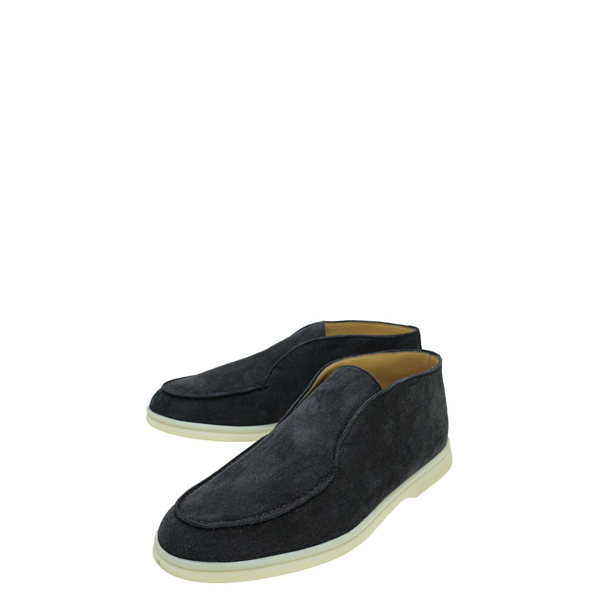 Loro Piana Black Suede Open Walk Chukka Boots 35