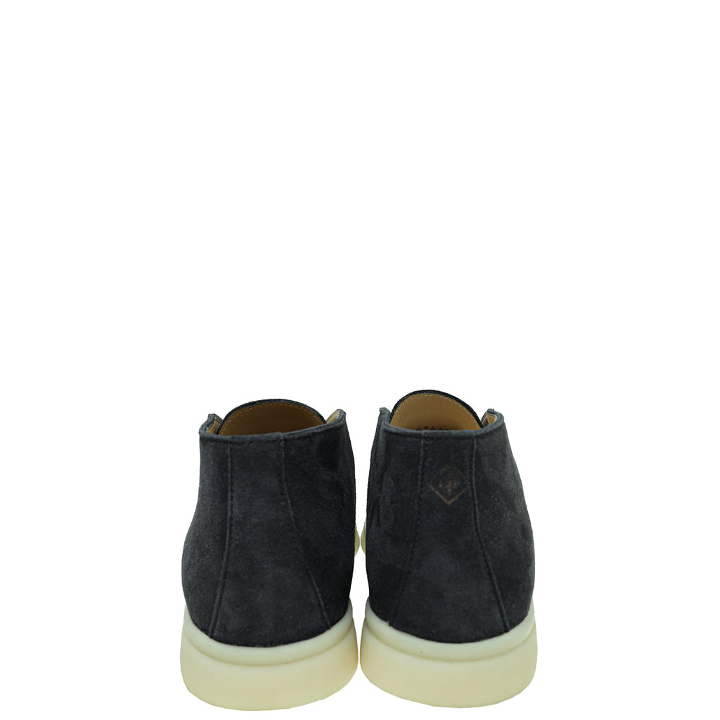 Loro Piana Black Suede Open Walk Chukka Boots 35