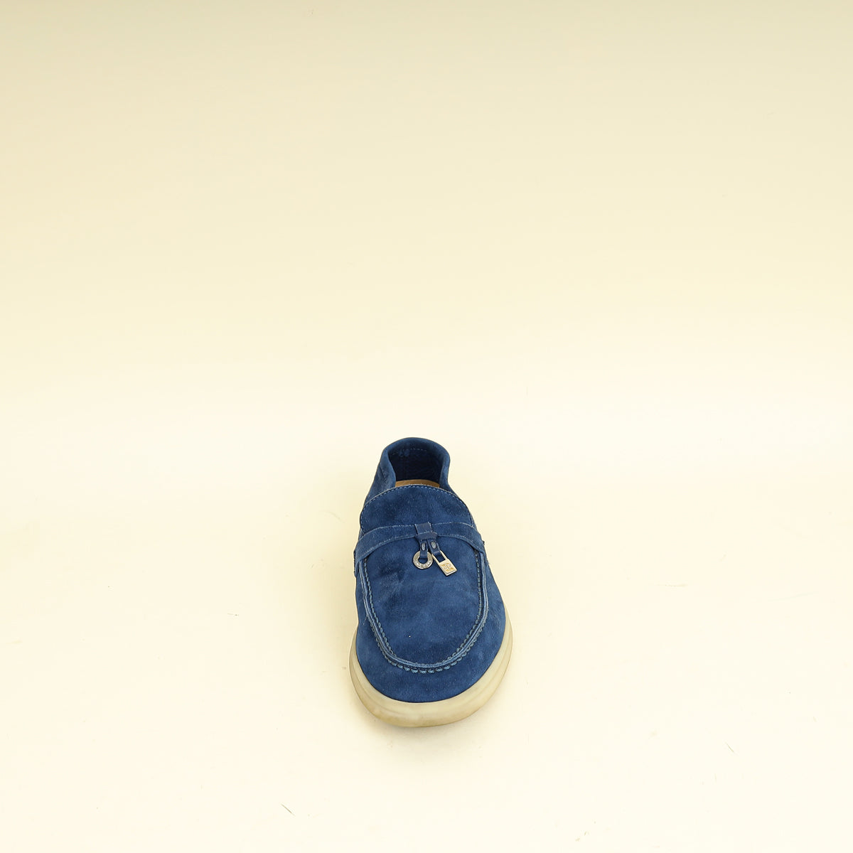 Loro Piana Dark Cerulean Summer Charms Walk Loafers 36.5