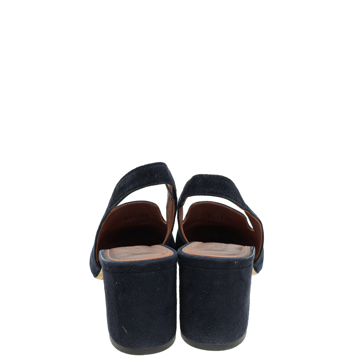 Loro Piana Navy Blue Charms Slingback 36.5