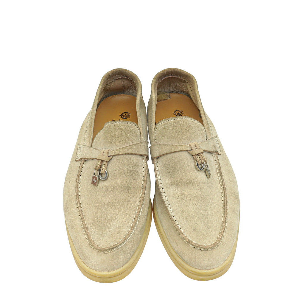 Loro Piana Sandstone Summer Charms Walk Loafer 35.5
