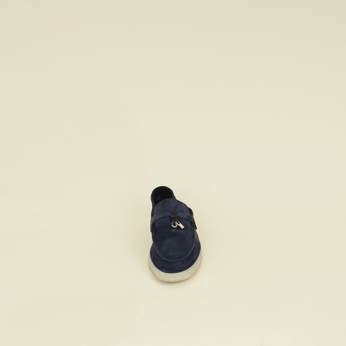 Loro Piana Argo Blue Melange Summer Charms Walk Loafers 36