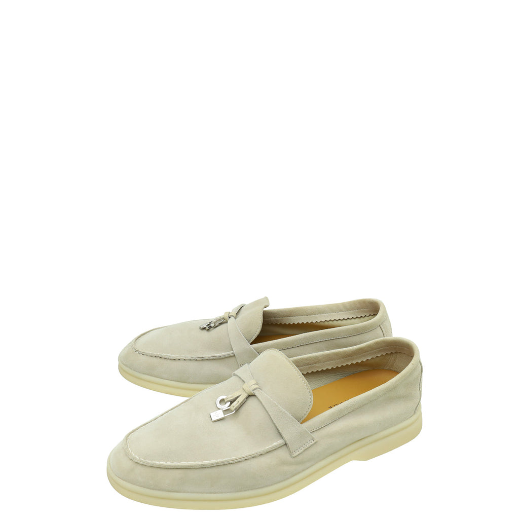Loro Piana Delicate Dew Summer Charm Loafer 37