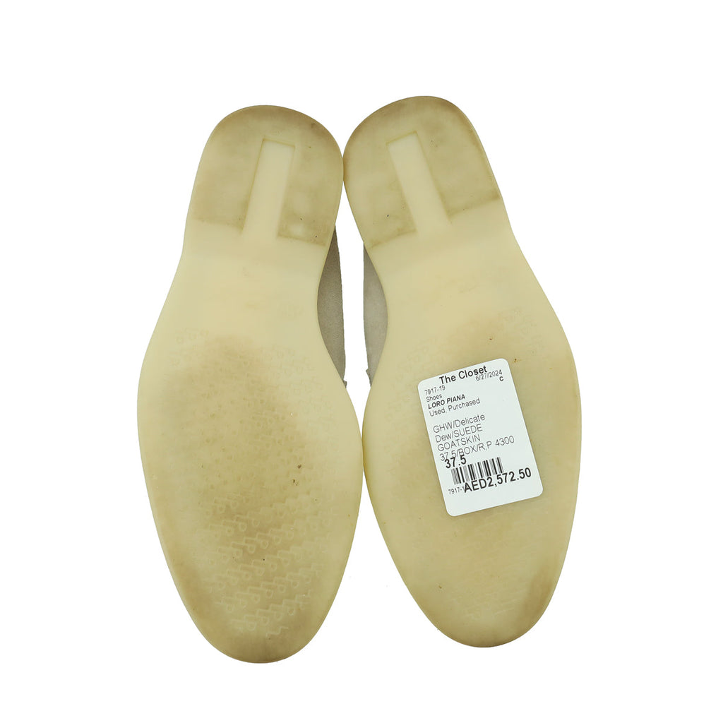 Loro Piana Delicate Dew Summer Charm Loafer 37