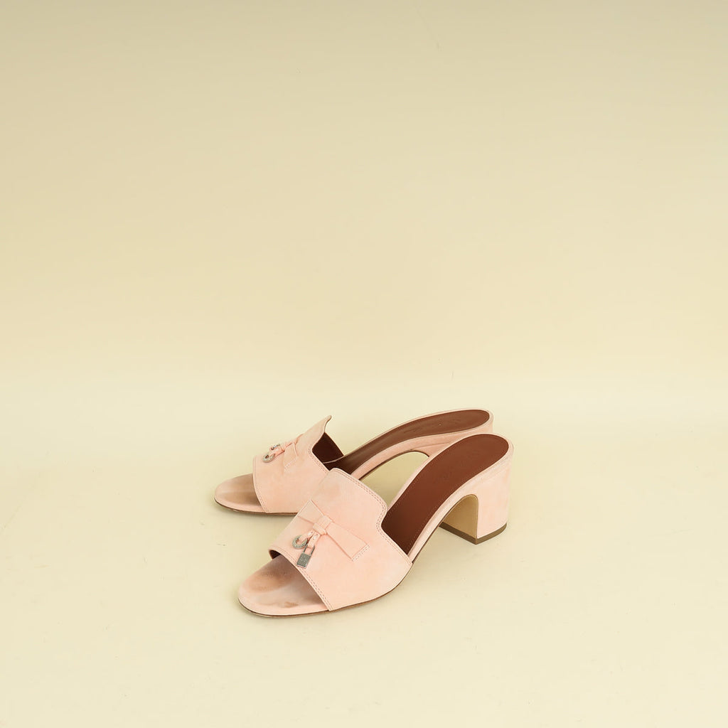 Loro Piana Pink Shell Summer Charms Sandal 37