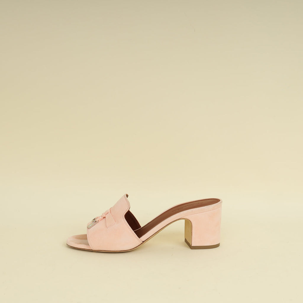 Loro Piana Pink Shell Summer Charms Sandal 37