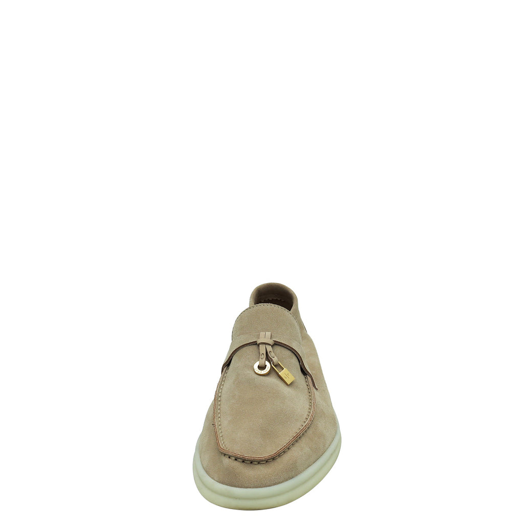 Loro Piana Desert Sand Summer Charm Walk Loafer 38.5