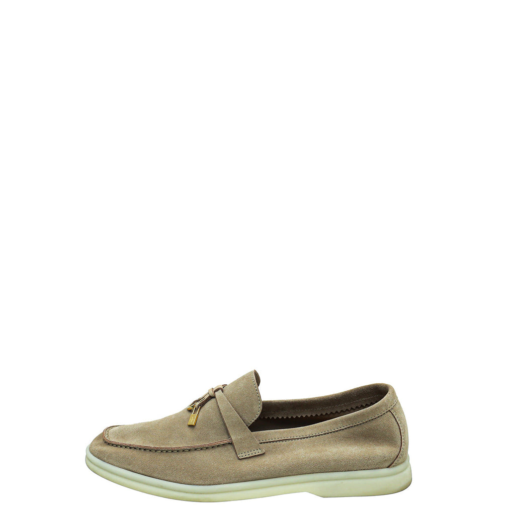 Loro Piana Desert Sand Summer Charm Walk Loafer 38.5