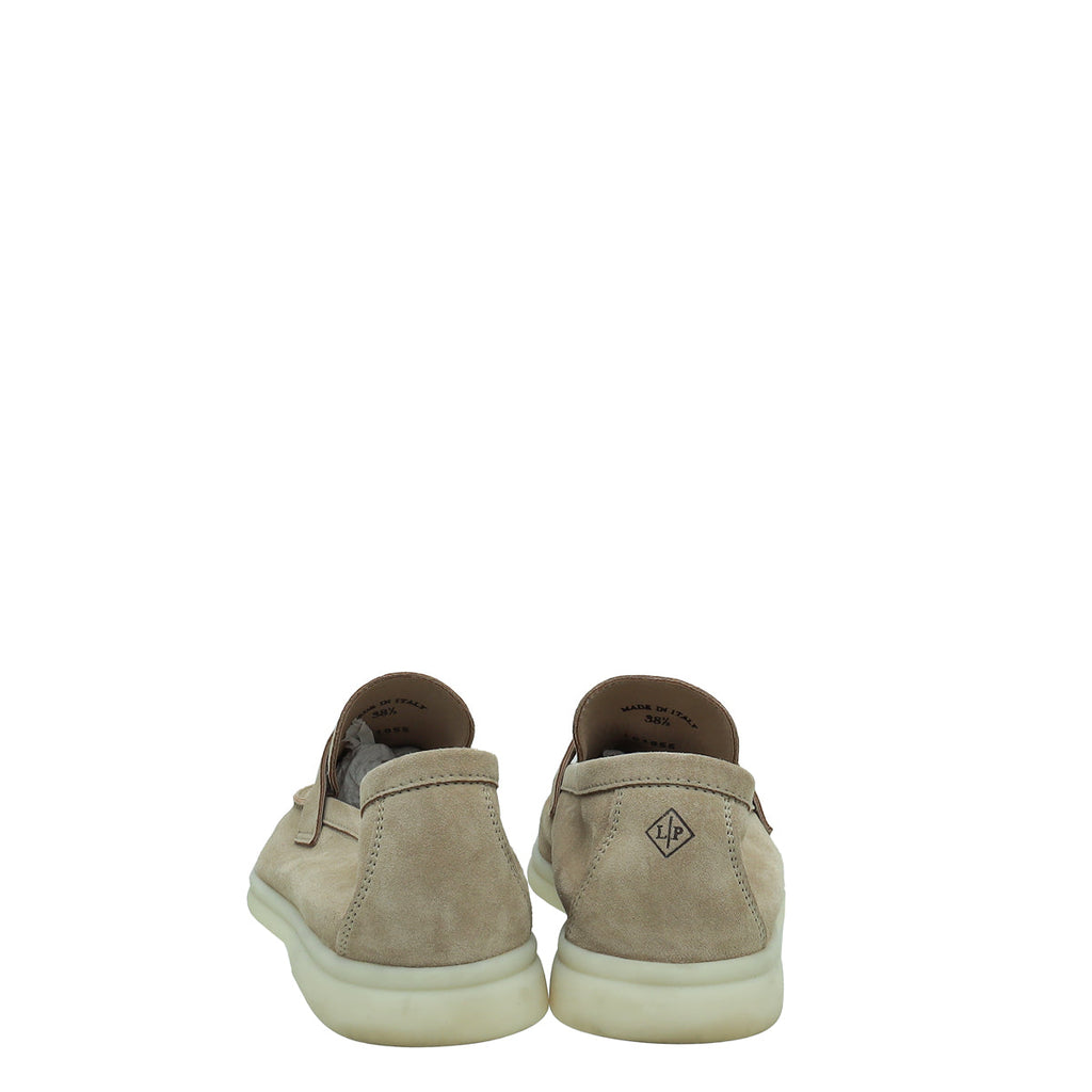 Loro Piana Desert Sand Summer Charm Walk Loafer 38.5