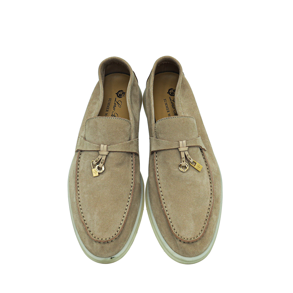 Loro Piana Desert Sand Summer Charm Walk Loafer 38.5